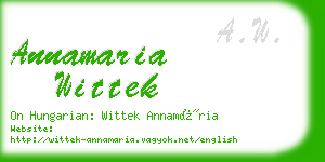 annamaria wittek business card